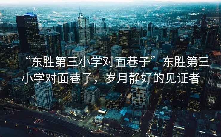 “東勝第三小學(xué)對(duì)面巷子”東勝第三小學(xué)對(duì)面巷子，歲月靜好的見證者