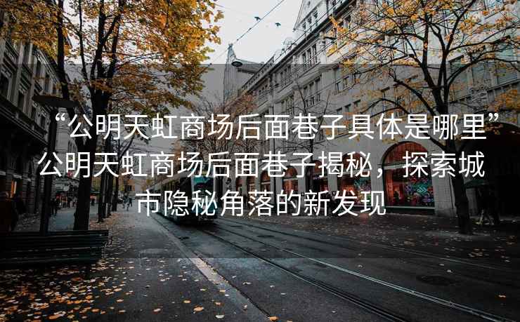 “公明天虹商場后面巷子具體是哪里”公明天虹商場后面巷子揭秘，探索城市隱秘角落的新發現