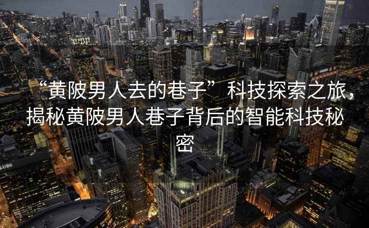 “黃陂男人去的巷子”科技探索之旅，揭秘黃陂男人巷子背后的智能科技秘密