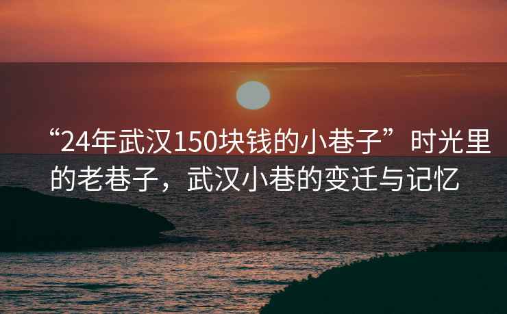 “24年武漢150塊錢的小巷子”時光里的老巷子，武漢小巷的變遷與記憶