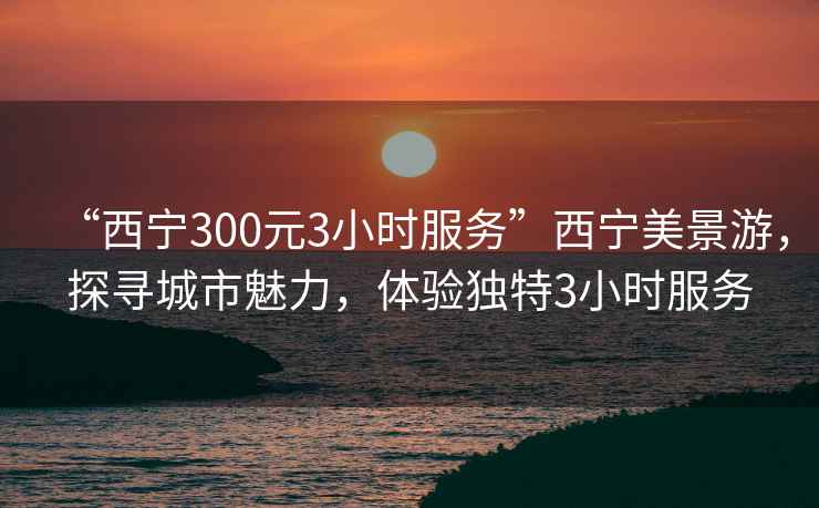 “西寧300元3小時服務”西寧美景游，探尋城市魅力，體驗獨特3小時服務