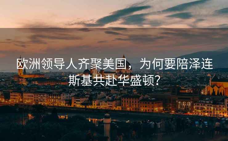 歐洲領導人齊聚美國，為何要陪澤連斯基共赴華盛頓？