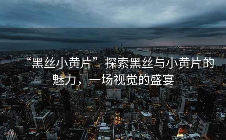 “黑絲小黃片”探索黑絲與小黃片的魅力，一場視覺的盛宴