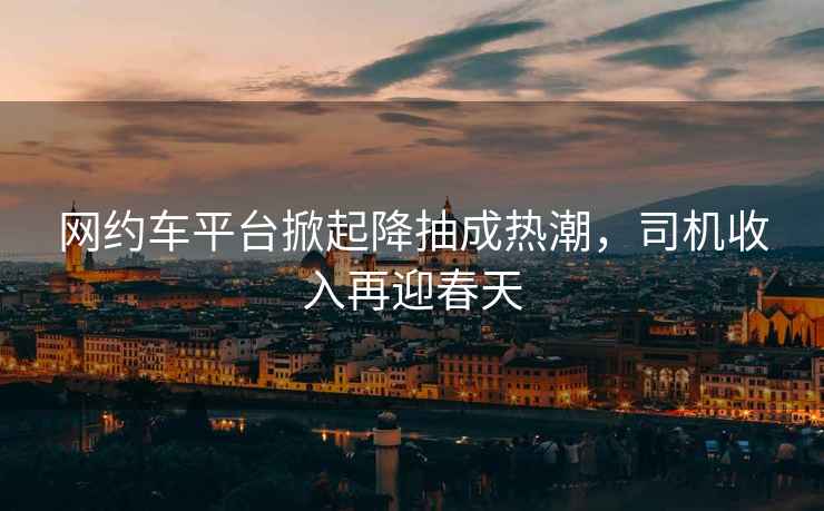 網(wǎng)約車平臺(tái)掀起降抽成熱潮，司機(jī)收入再迎春天