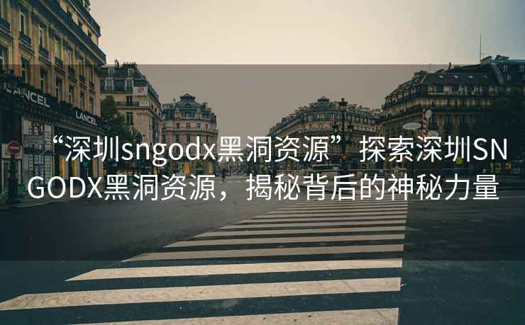 “深圳sngodx黑洞資源”探索深圳SNGODX黑洞資源，揭秘背后的神秘力量