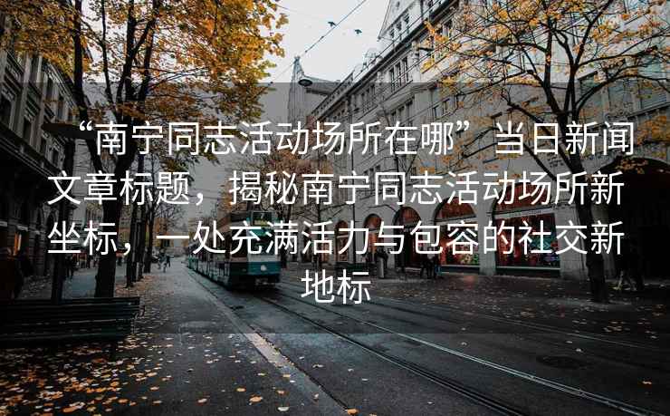 “南寧同志活動場所在哪”當日新聞文章標題，揭秘南寧同志活動場所新坐標，一處充滿活力與包容的社交新地標