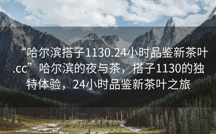 “哈爾濱搭子1130.24小時品鑒新茶葉.cc”哈爾濱的夜與茶，搭子1130的獨(dú)特體驗(yàn)，24小時品鑒新茶葉之旅