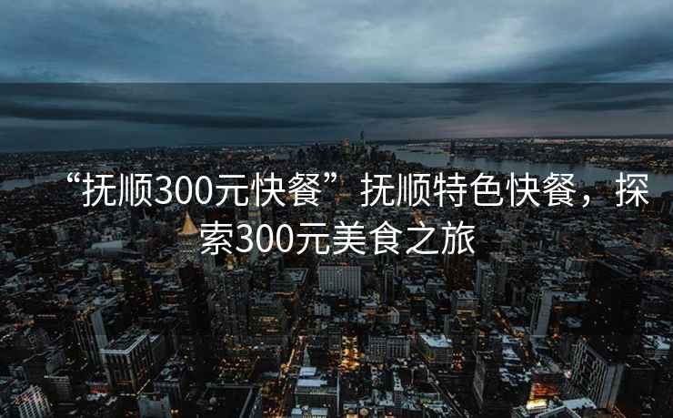 “撫順300元快餐”撫順特色快餐，探索300元美食之旅
