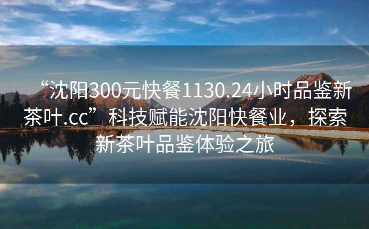 “沈陽(yáng)300元快餐1130.24小時(shí)品鑒新茶葉.cc”科技賦能沈陽(yáng)快餐業(yè)，探索新茶葉品鑒體驗(yàn)之旅