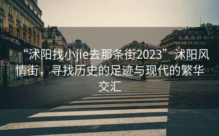 “沭陽找小jie去那條街2023”沭陽風情街，尋找歷史的足跡與現代的繁華交匯