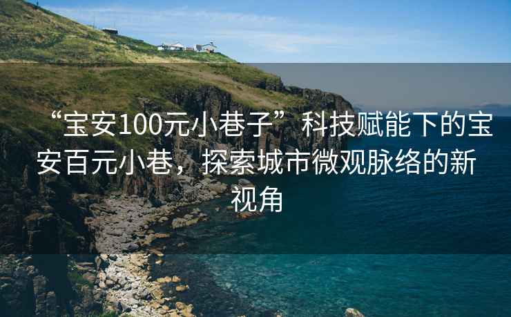 “寶安100元小巷子”科技賦能下的寶安百元小巷，探索城市微觀脈絡的新視角