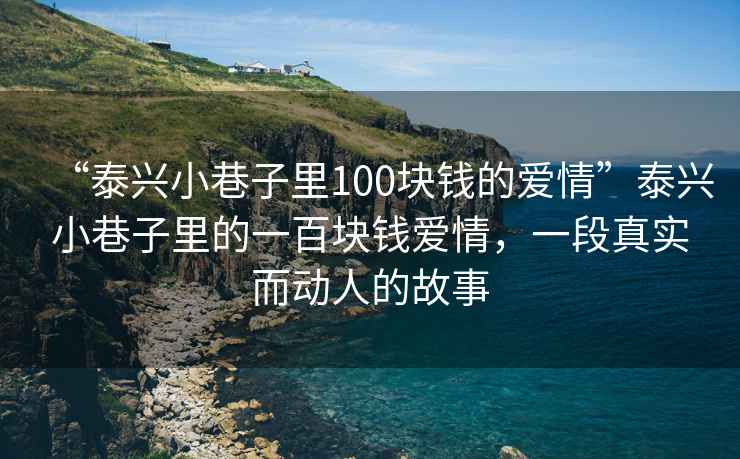 “泰興小巷子里100塊錢的愛情”泰興小巷子里的一百塊錢愛情，一段真實而動人的故事
