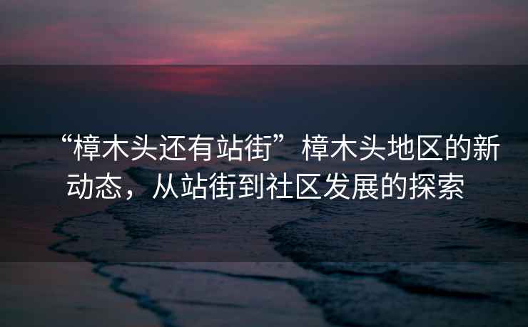 “樟木頭還有站街”樟木頭地區的新動態，從站街到社區發展的探索