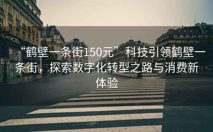 “鶴壁一條街150元”科技引領鶴壁一條街，探索數(shù)字化轉型之路與消費新體驗