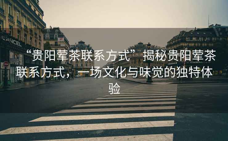 “貴陽葷茶聯系方式”揭秘貴陽葷茶聯系方式，一場文化與味覺的獨特體驗
