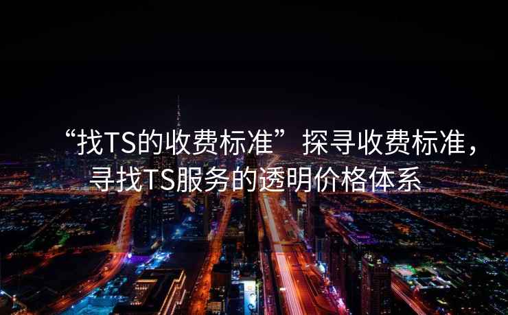 “找TS的收費標準”探尋收費標準，尋找TS服務的透明價格體系