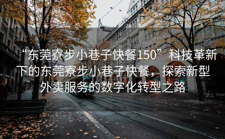 “東莞寮步小巷子快餐150”科技革新下的東莞寮步小巷子快餐，探索新型外賣服務的數字化轉型之路