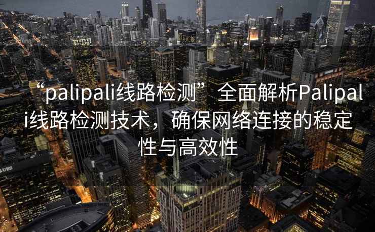 “palipali線路檢測”全面解析Palipali線路檢測技術，確保網絡連接的穩定性與高效性