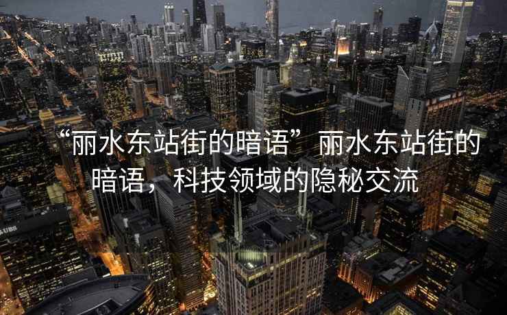 “麗水東站街的暗語”麗水東站街的暗語，科技領域的隱秘交流