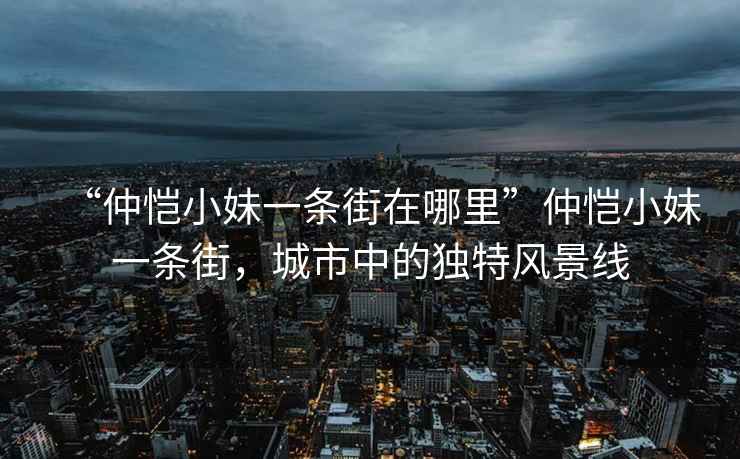 “仲愷小妹一條街在哪里”仲愷小妹一條街，城市中的獨特風景線