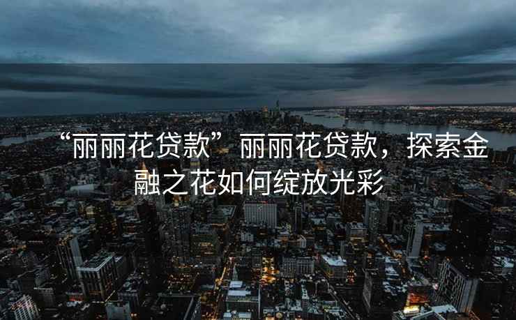 “麗麗花貸款”麗麗花貸款，探索金融之花如何綻放光彩