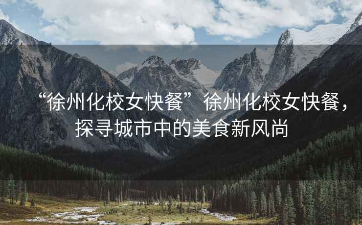 “徐州化校女快餐”徐州化校女快餐，探尋城市中的美食新風尚