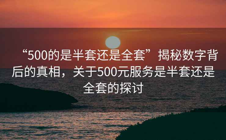 “500的是半套還是全套”揭秘數字背后的真相，關于500元服務是半套還是全套的探討