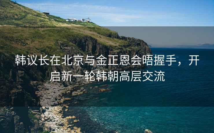 韓議長在北京與金正恩會晤握手，開啟新一輪韓朝高層交流