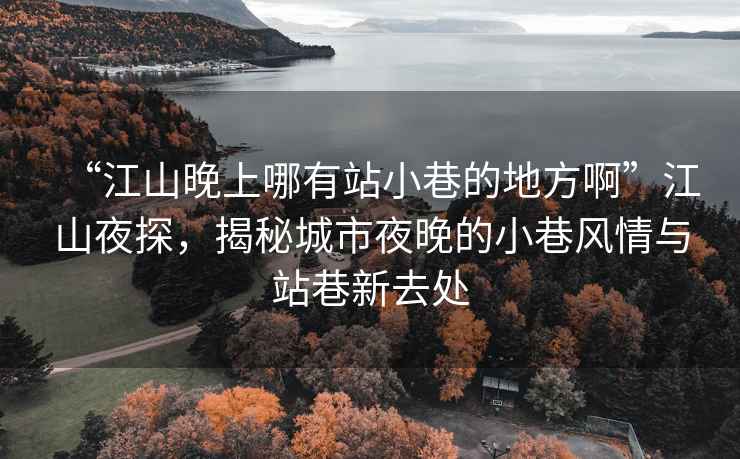 “江山晚上哪有站小巷的地方啊”江山夜探，揭秘城市夜晚的小巷風情與站巷新去處