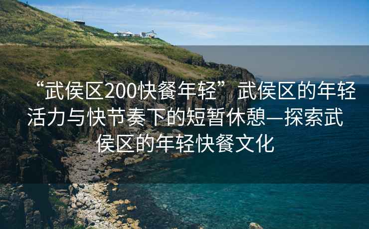 “武侯區200快餐年輕”武侯區的年輕活力與快節奏下的短暫休憩—探索武侯區的年輕快餐文化