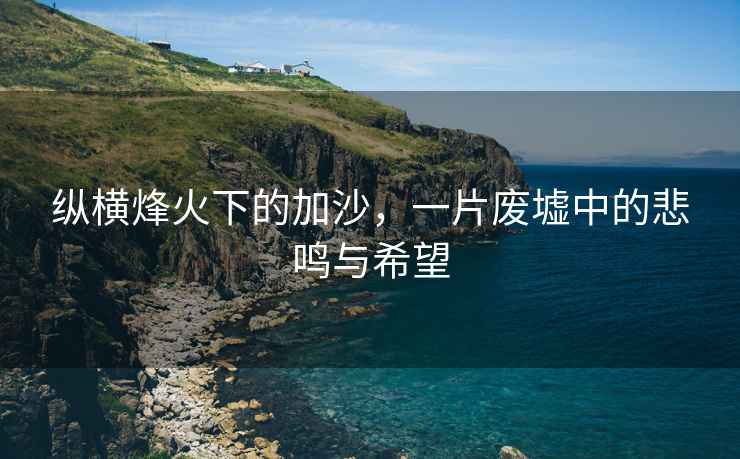 縱橫烽火下的加沙，一片廢墟中的悲鳴與希望