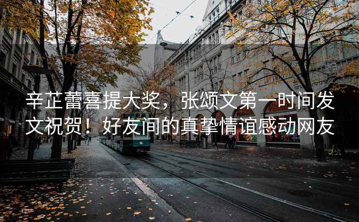 辛芷蕾喜提大獎，張頌文第一時間發文祝賀！好友間的真摯情誼感動網友