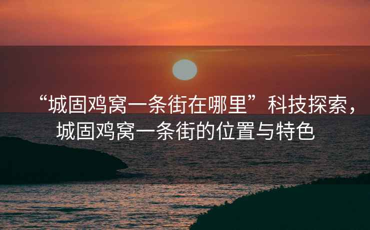 “城固雞窩一條街在哪里”科技探索，城固雞窩一條街的位置與特色