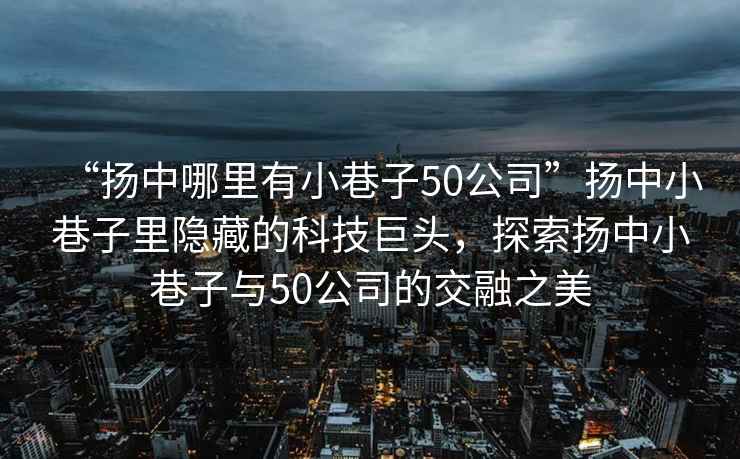 “揚(yáng)中哪里有小巷子50公司”揚(yáng)中小巷子里隱藏的科技巨頭，探索揚(yáng)中小巷子與50公司的交融之美