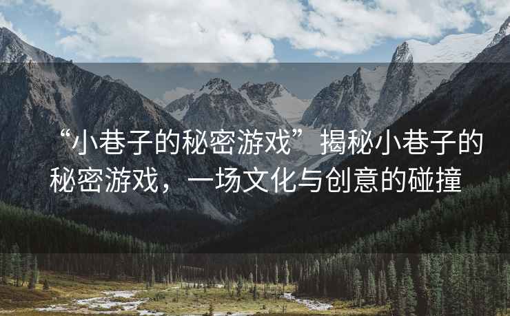 “小巷子的秘密游戲”揭秘小巷子的秘密游戲，一場文化與創(chuàng)意的碰撞