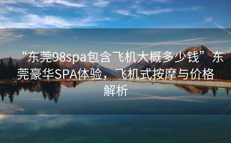 “東莞98spa包含飛機大概多少錢”東莞豪華SPA體驗，飛機式按摩與價格解析