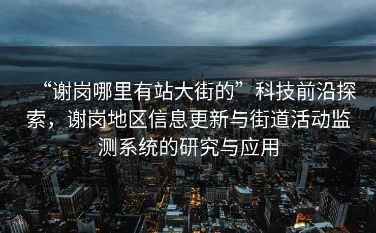 “謝崗哪里有站大街的”科技前沿探索，謝崗地區(qū)信息更新與街道活動(dòng)監(jiān)測(cè)系統(tǒng)的研究與應(yīng)用
