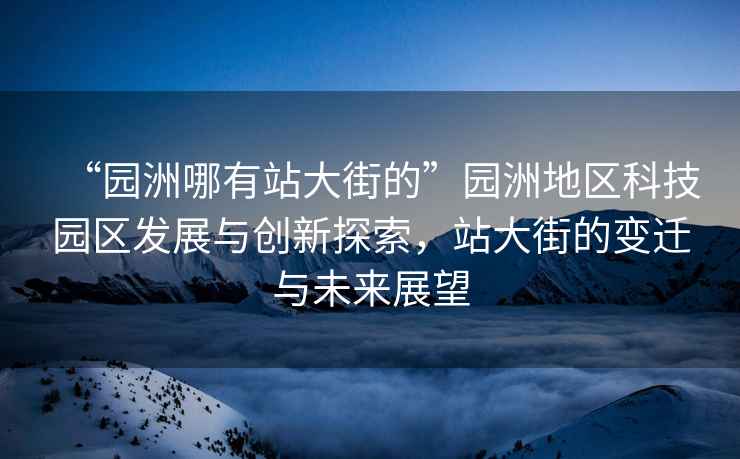 “園洲哪有站大街的”園洲地區(qū)科技園區(qū)發(fā)展與創(chuàng)新探索，站大街的變遷與未來展望