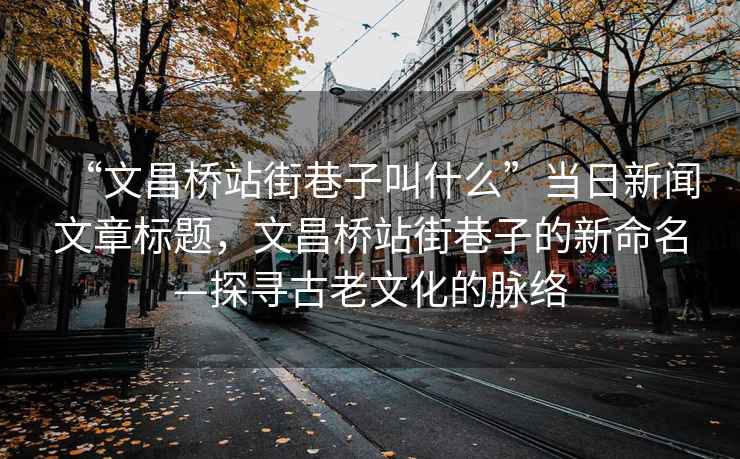 “文昌橋站街巷子叫什么”當日新聞文章標題，文昌橋站街巷子的新命名—探尋古老文化的脈絡