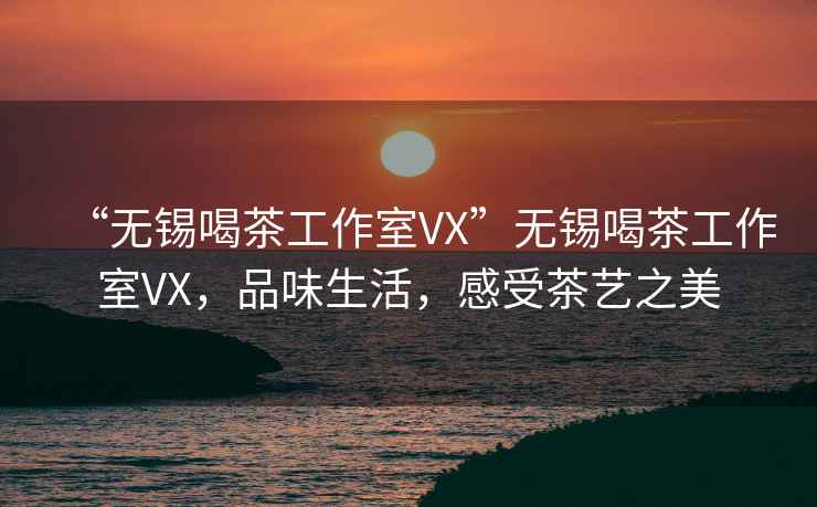 “無錫喝茶工作室VX”無錫喝茶工作室VX，品味生活，感受茶藝之美