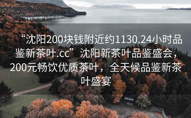 “沈陽(yáng)200塊錢附近約1130.24小時(shí)品鑒新茶葉.cc”沈陽(yáng)新茶葉品鑒盛會(huì)，200元暢飲優(yōu)質(zhì)茶葉，全天候品鑒新茶葉盛宴