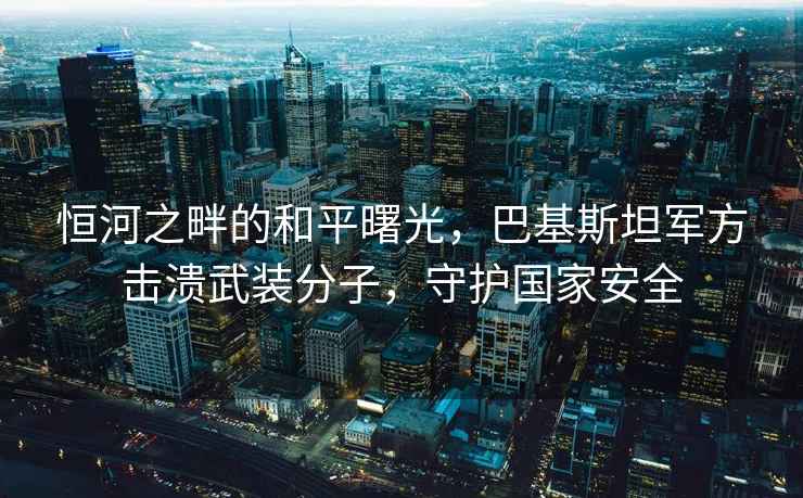 恒河之畔的和平曙光，巴基斯坦軍方擊潰武裝分子，守護(hù)國家安全