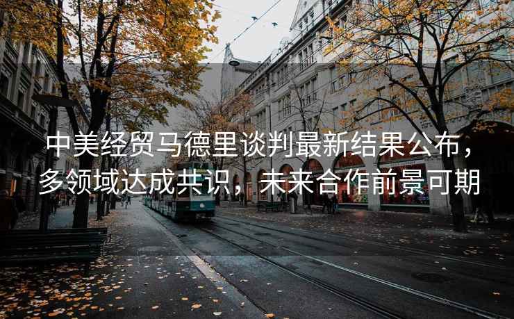 中美經(jīng)貿(mào)馬德里談判最新結(jié)果公布，多領(lǐng)域達(dá)成共識，未來合作前景可期