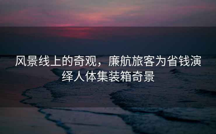 風(fēng)景線上的奇觀，廉航旅客為省錢演繹人體集裝箱奇景