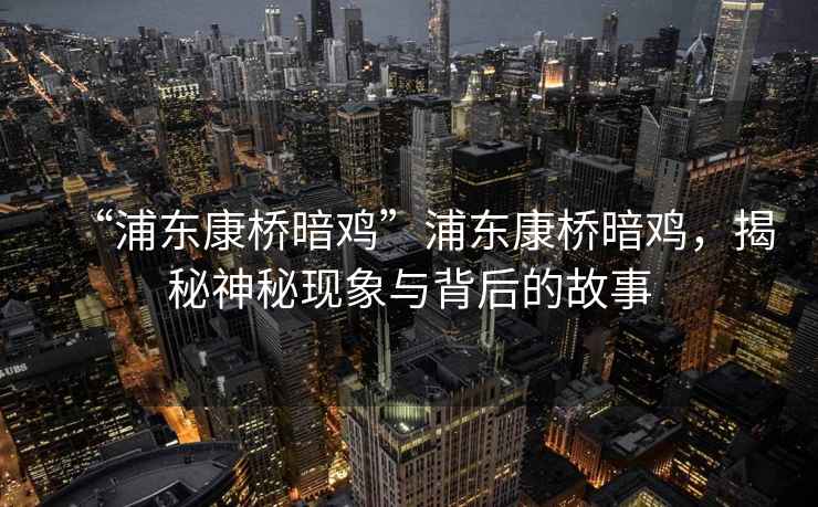 “浦東康橋暗雞”浦東康橋暗雞，揭秘神秘現象與背后的故事