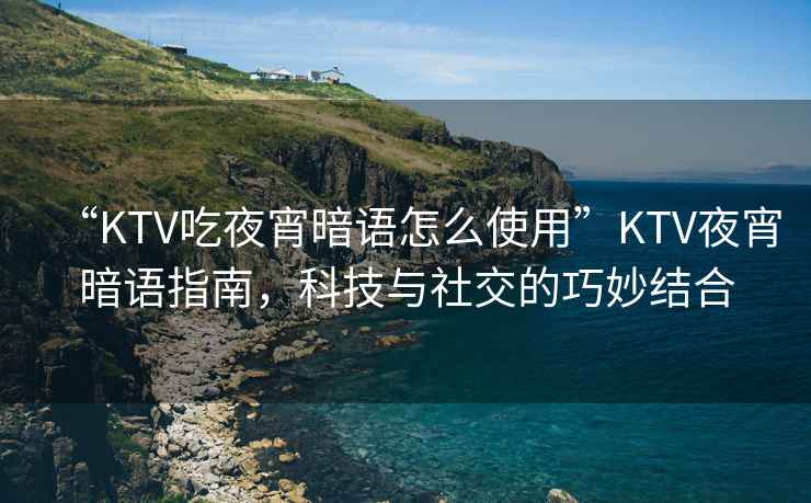 “KTV吃夜宵暗語怎么使用”KTV夜宵暗語指南，科技與社交的巧妙結合