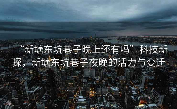 “新塘東坑巷子晚上還有嗎”科技新探，新塘東坑巷子夜晚的活力與變遷