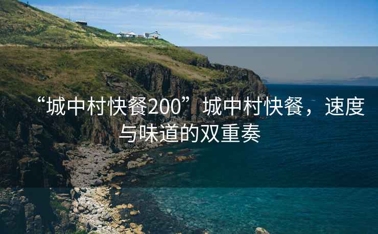 “城中村快餐200”城中村快餐，速度與味道的雙重奏