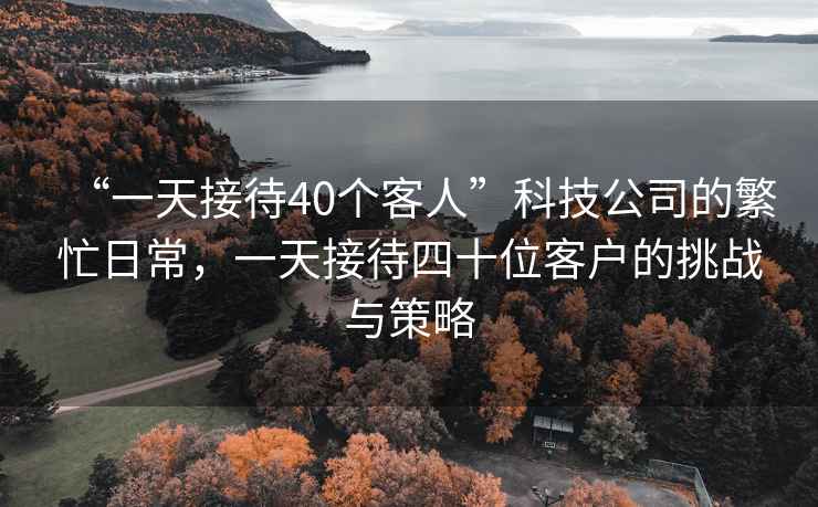 “一天接待40個客人”科技公司的繁忙日常，一天接待四十位客戶的挑戰與策略