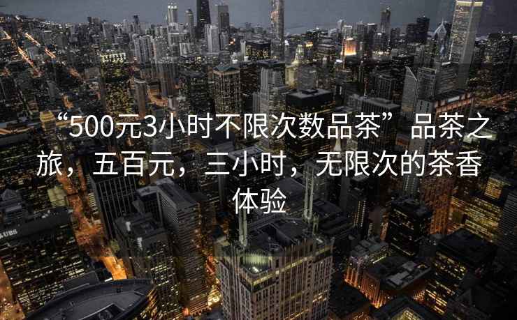 “500元3小時不限次數品茶”品茶之旅，五百元，三小時，無限次的茶香體驗